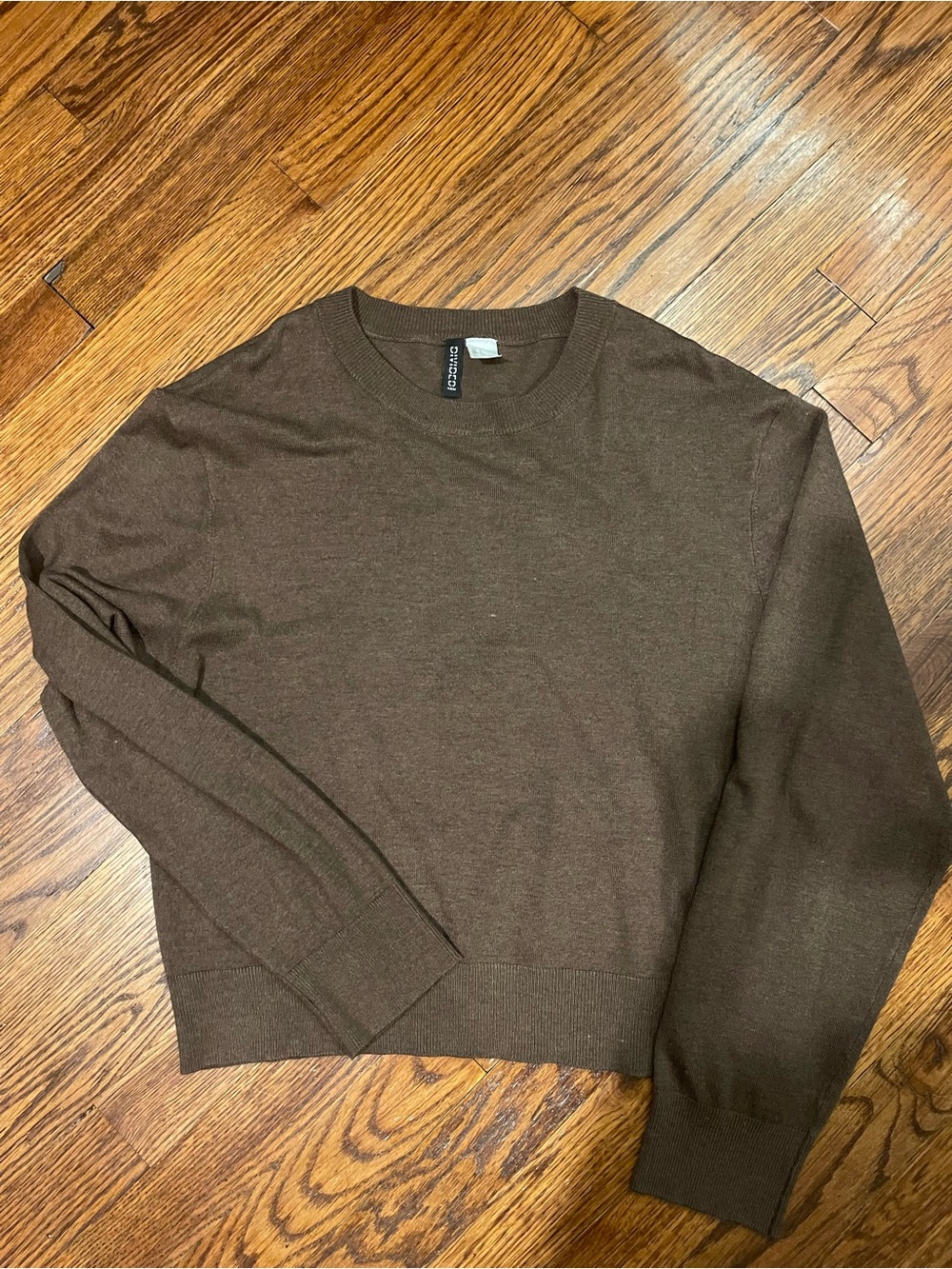 H&M Crewneck Sweater in Brown Size Smal